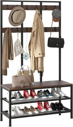 Large Coat Rack Stand Industrial with Hooks