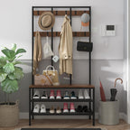 Large Coat Rack Stand Industrial with Hooks