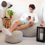 Large Corduroy Bean Bag Chair Adult with Filling