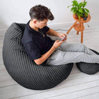 Large Corduroy Bean Bag Chair Adult with Filling