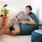 Large Corduroy Bean Bag Chair Adult with Filling