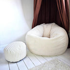 Large Corduroy Bean Bag Chair Adult with Filling