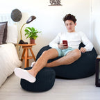 Large Corduroy Bean Bag Chair Adult with Filling