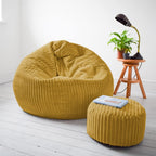 Large Corduroy Bean Bag Chair Adult with Filling