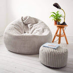 Large Corduroy Bean Bag Chair Adult with Filling