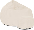 Large Corduroy Bean Bag Chair Adult with Filling