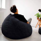 Large Corduroy Bean Bag Chair Adult with Filling