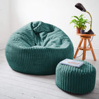 Large Corduroy Bean Bag Chair Adult with Filling