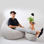 Large Corduroy Bean Bag Chair Adult with Filling