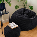 Large Corduroy Bean Bag Chair Adult with Filling