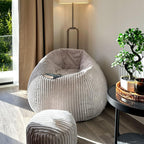 Large Corduroy Bean Bag Chair Adult with Filling