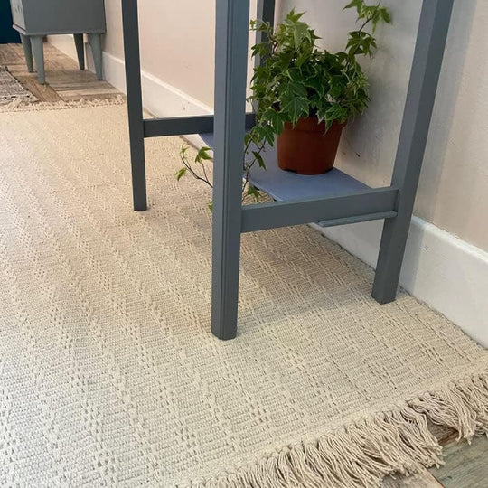 Large Cotton Rug Textured Blanket Style Indian Mat
