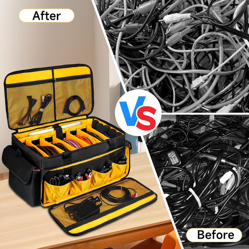 Large Dj Equipment Gig Bag Cable File Organiser