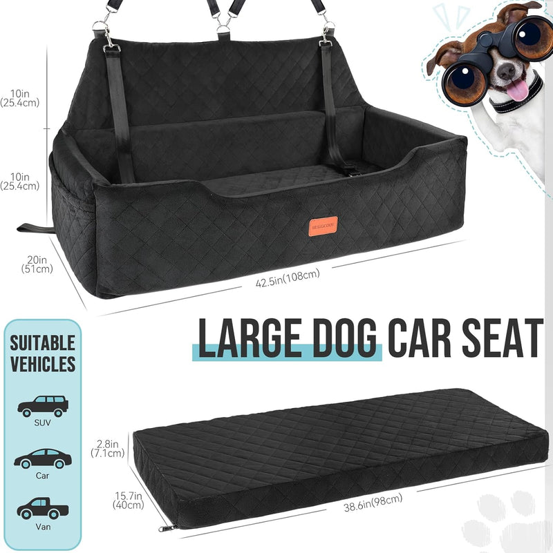 Large Dog Car Seat Under 100lbs Washable Bed