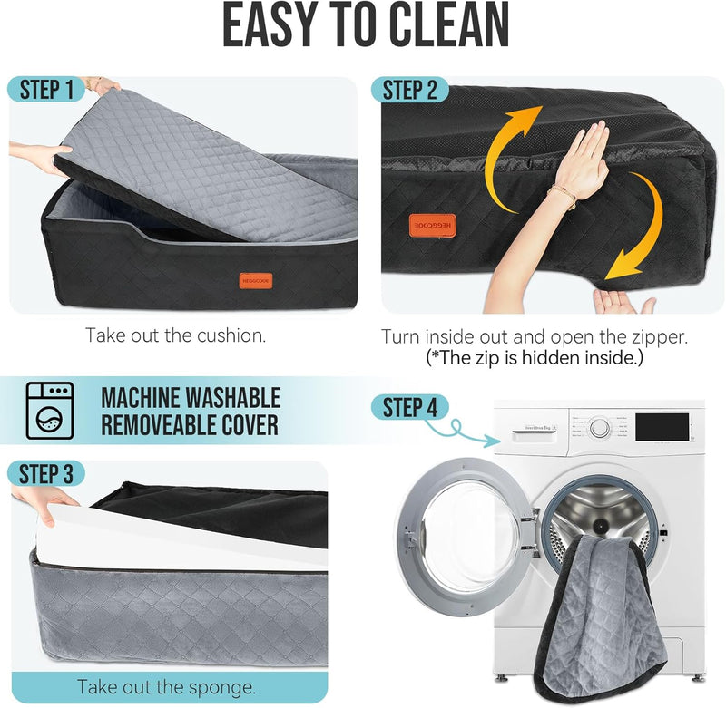 Large Dog Car Seat Under 100lbs Washable Bed