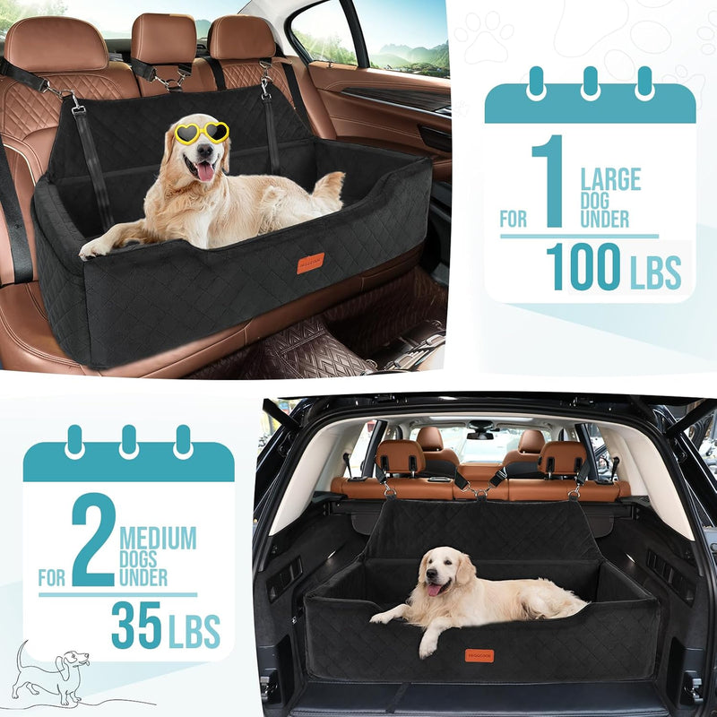 Large Dog Car Seat Under 100lbs Washable Bed