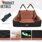 Large Dog Car Seat Under 100lbs Washable Bed