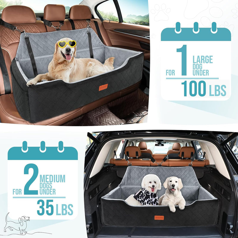 Large Dog Car Seat Under 100lbs Washable Bed