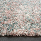 Large Duck Egg Thick Shaggy Rug Duckegg Blush