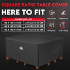 Large Garden Furniture Covers Waterproof 600d