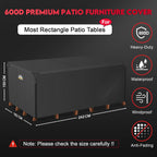 Large Garden Furniture Covers Waterproof 600d