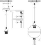 Large Glass Pendant Light for Kitchen Island