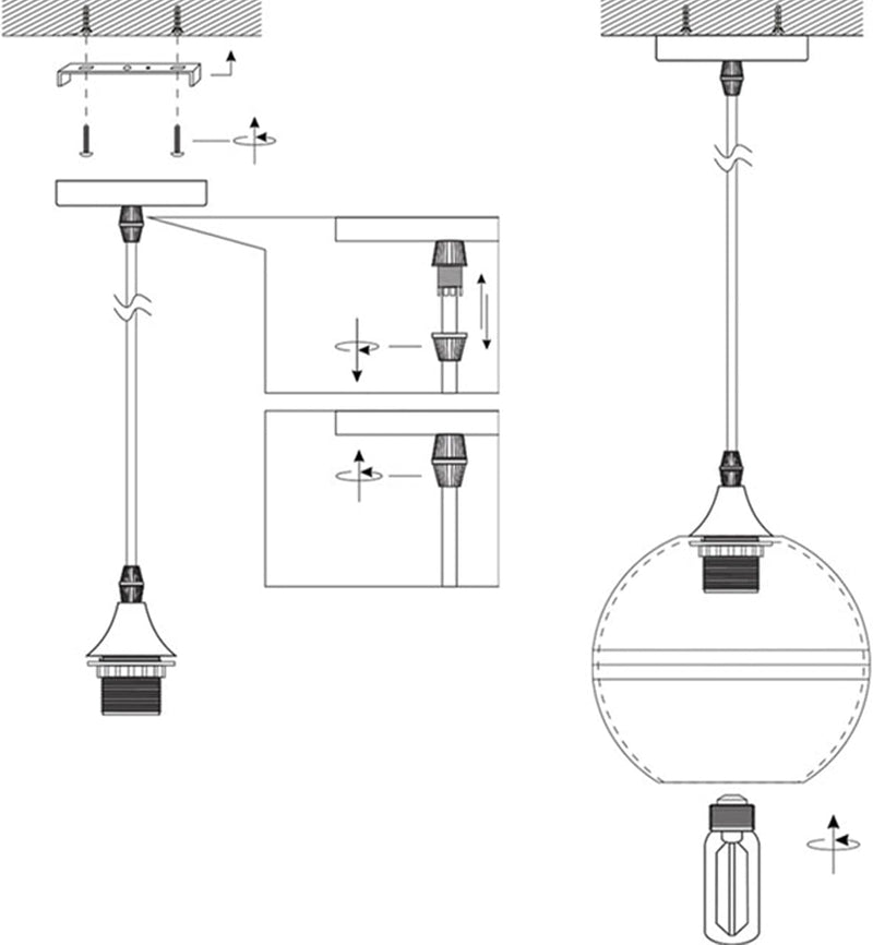 Large Glass Pendant Light for Kitchen Island