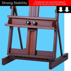 Large H-Frame Beechwood Easel Adjustable Heavy-Duty Artist Stand