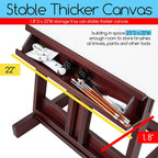 Large H-Frame Beechwood Easel Adjustable Heavy-Duty Artist Stand
