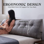 Large Headboard Pillow Wedge Bed Rest Reading Bolster