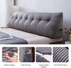 Large Headboard Pillow Wedge Bed Rest Reading Bolster