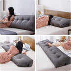 Large Headboard Pillow Wedge Bed Rest Reading Bolster