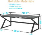 Large Home Office Desk Modern Wood Metal Computer