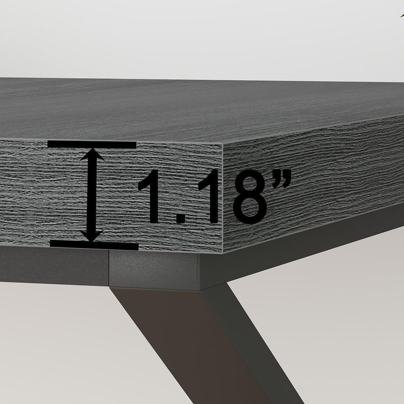 Large Home Office Desk Modern Wood Metal Computer