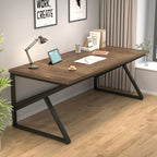 Large Home Office Desk Modern Wood Metal Computer