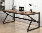 Large Home Office Desk Modern Wood Metal Computer