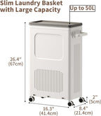 Large Laundry Basket with Lids 130L Washing Baskets (1 Pack)