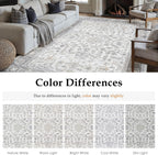 Large Living Room Area Rug Vintage Washable