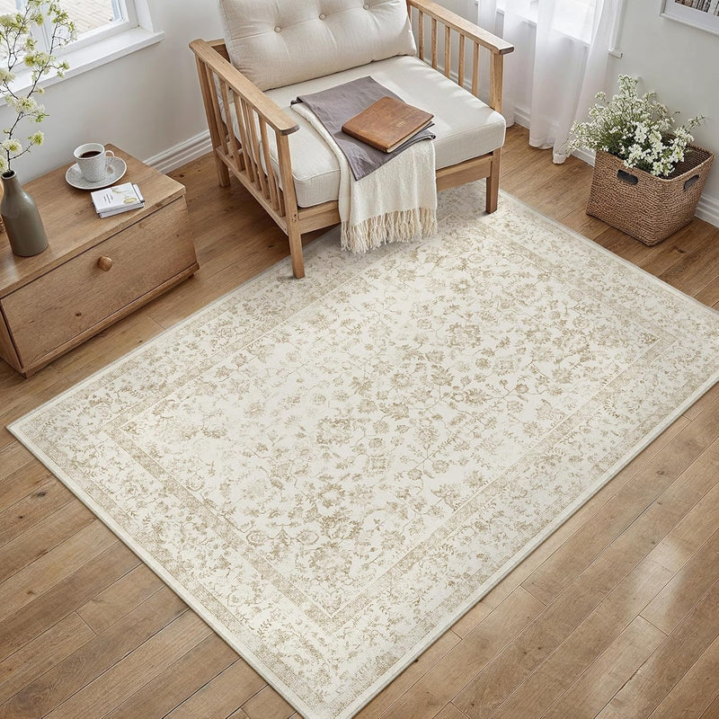 Large Living Room Area Rug Vintage Washable