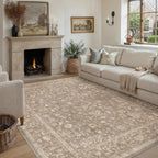 Large Living Room Area Rug Vintage Washable