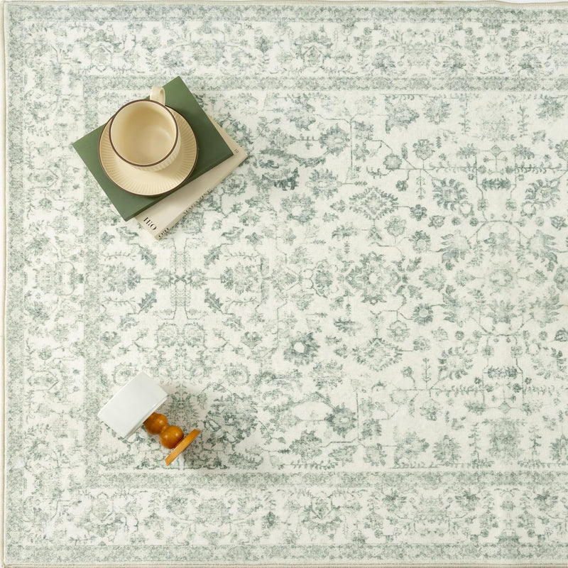 Large Living Room Area Rug Vintage Washable