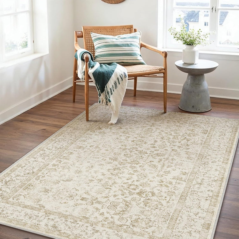 Large Living Room Area Rug Vintage Washable