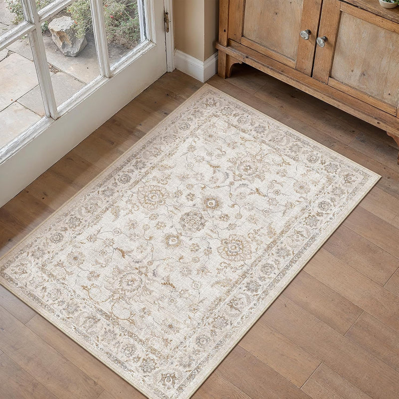 Large Living Room Area Rug Vintage Washable