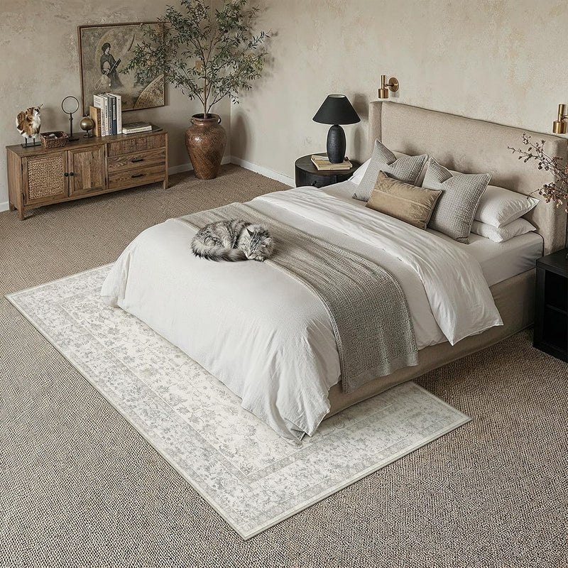 Large Living Room Area Rug Vintage Washable
