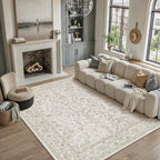 Large Living Room Area Rug Vintage Washable