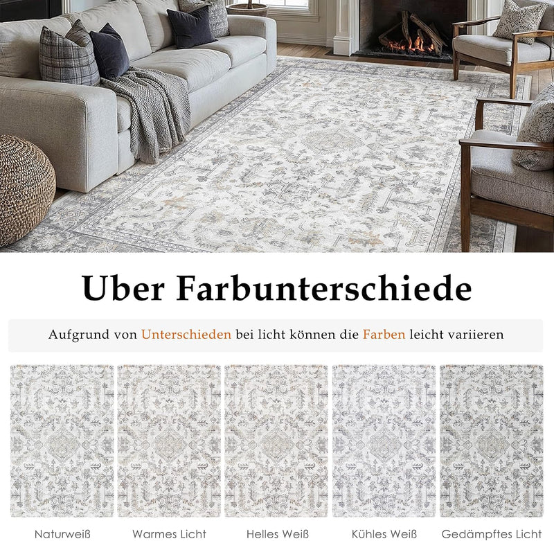 Large Living Room Area Rug Vintage Washable