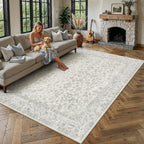 Large Living Room Area Rug Vintage Washable