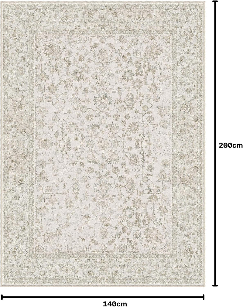 Large Living Room Area Rug Vintage Washable