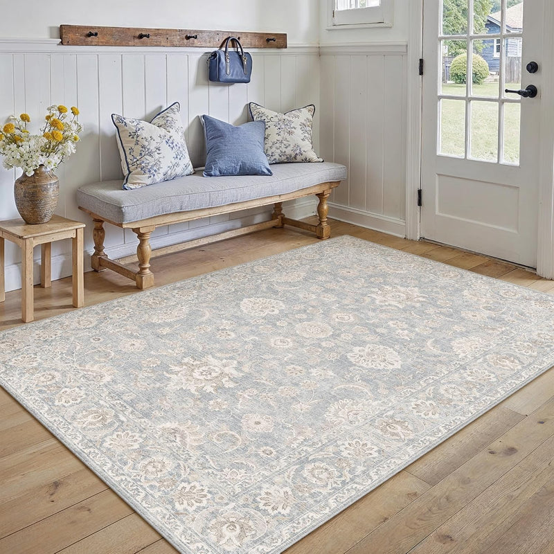 Large Living Room Area Rug Vintage Washable