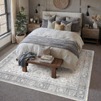Large Living Room Area Rug Vintage Washable